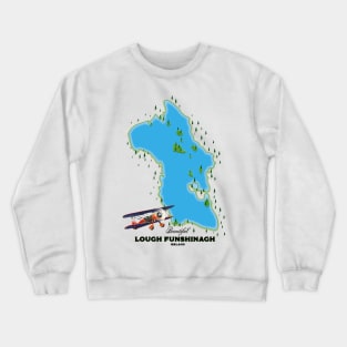 Lough Funshinagh Ireland map Crewneck Sweatshirt